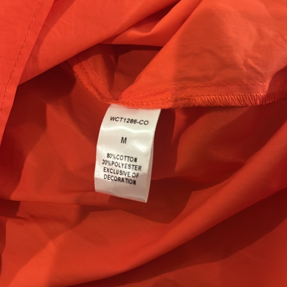 THML Orange Smocked Top Sz M - Picture 6 of 8